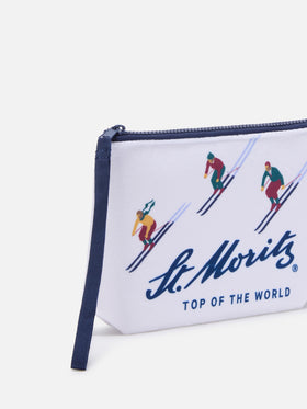 Estampado St. Moritz en color blanco roto Aline pochette | Special edition 