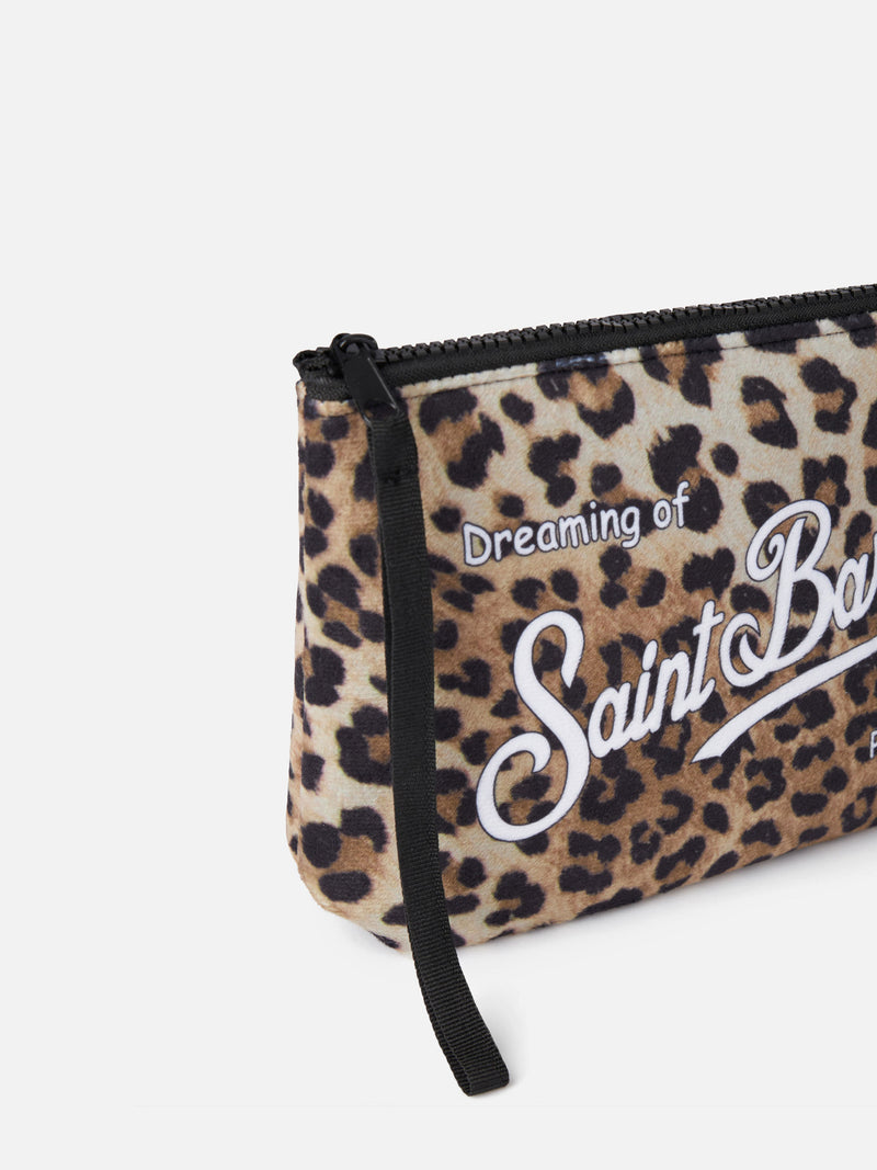 Wooly pochette Aline with animalier print