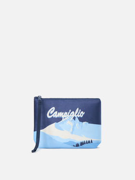 Bleu marine blue Aline pochette avec imprimé Campiglio 
