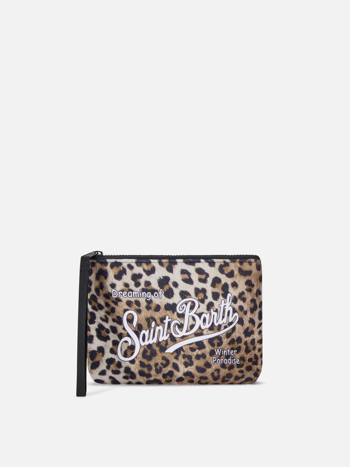 Aline pochette with leopard print