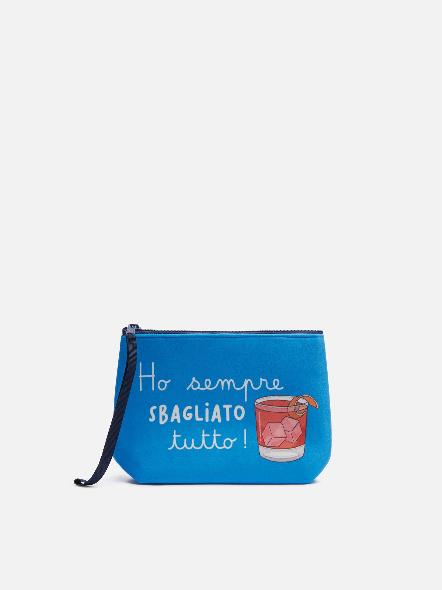 Wooly pochette Aline with Ho sempre sbagliato tutto print