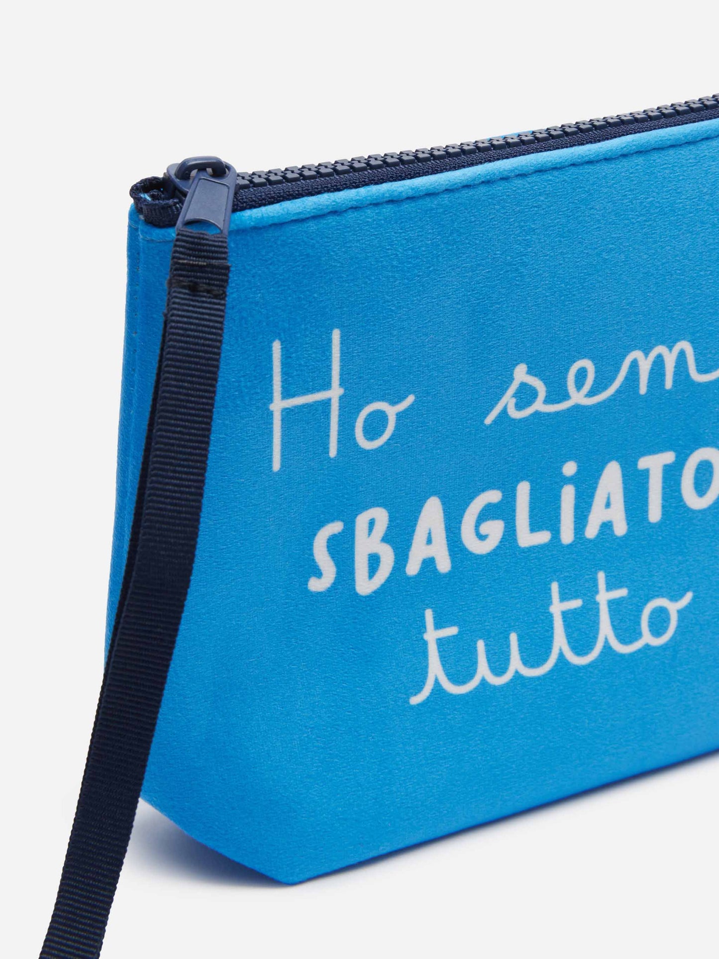 Wooly pochette Aline with Ho sempre sbagliato tutto print