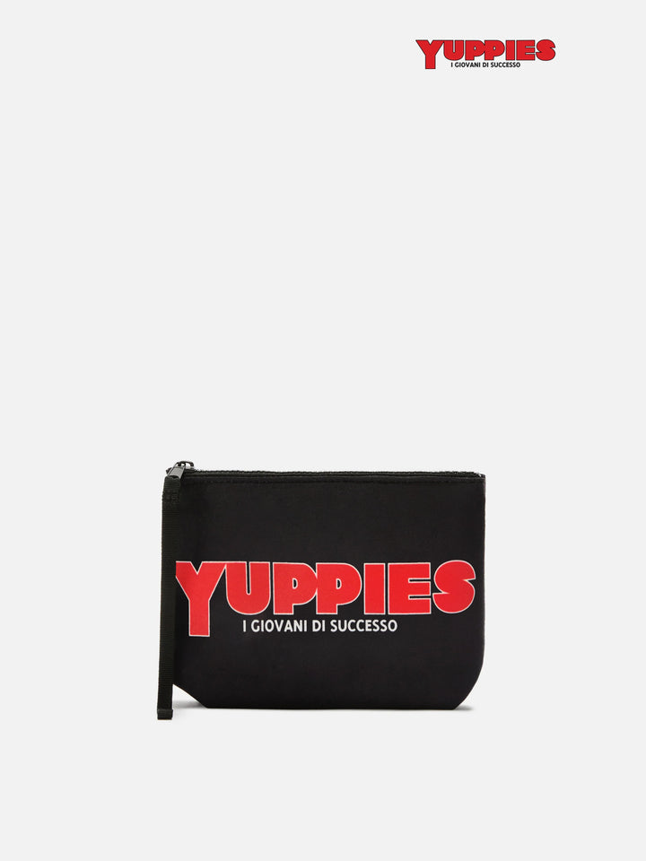 Aline-Pouch aus Wollimitat mit Yuppies-Print | YUPPIES SPECIAL EDITION