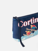 Wollige Pochette Aline mit Cortina-Postkartendruck