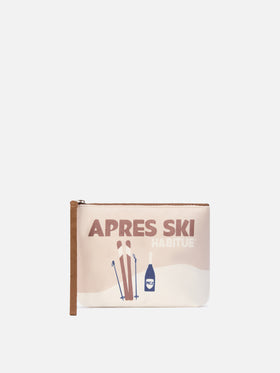 Pochette Aline beige con stampa Après Ski