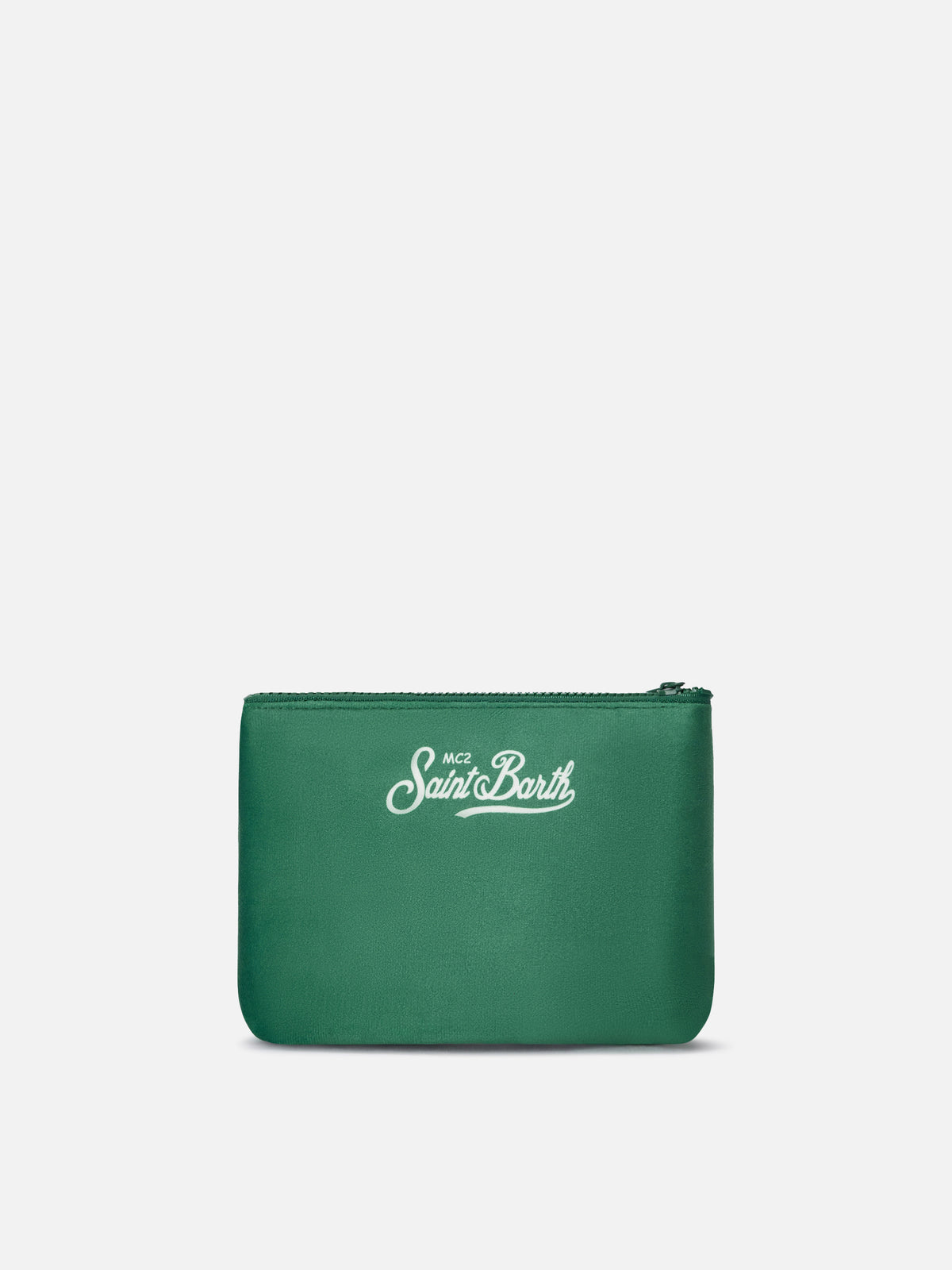 pochette verde Aline con estampado Bollicine 