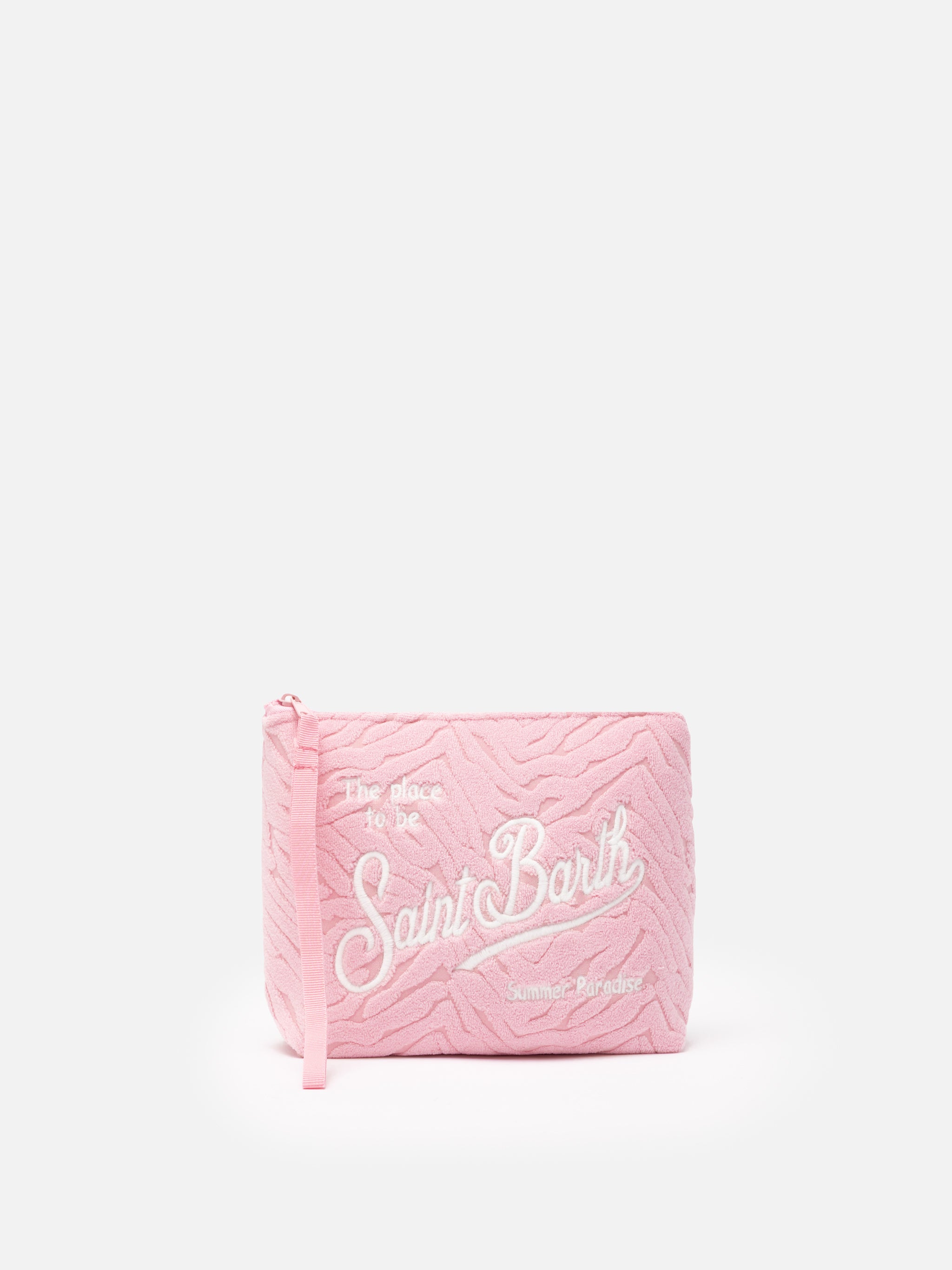Aline pink zebra embossed terry pochette – MC2 Saint Barth