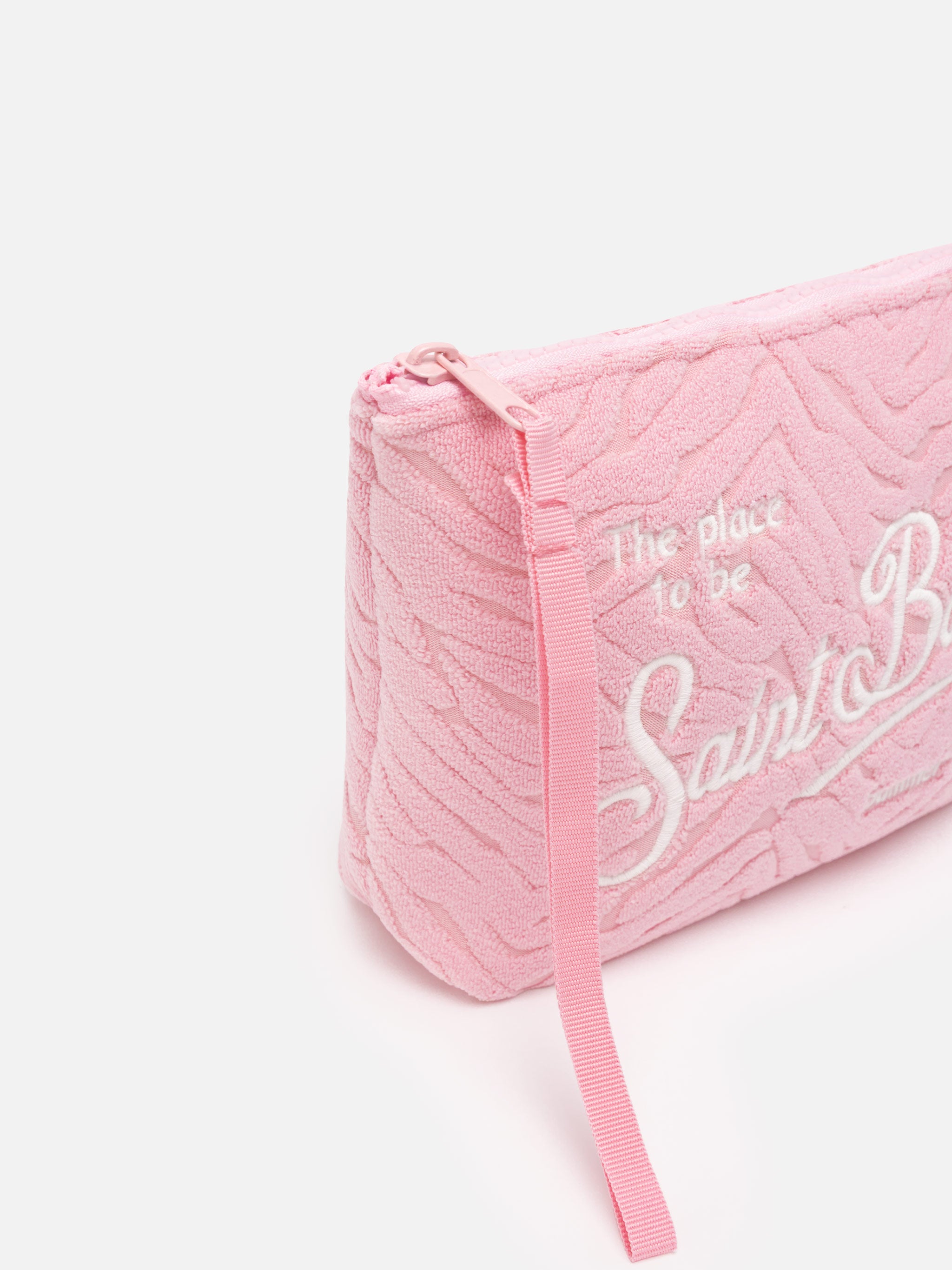 Aline pink zebra embossed terry pochette – MC2 Saint Barth