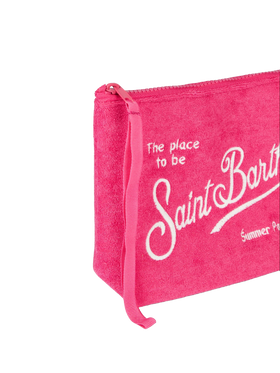 Aline fuchsia embossed terry pochette - MC2 Saint Barth