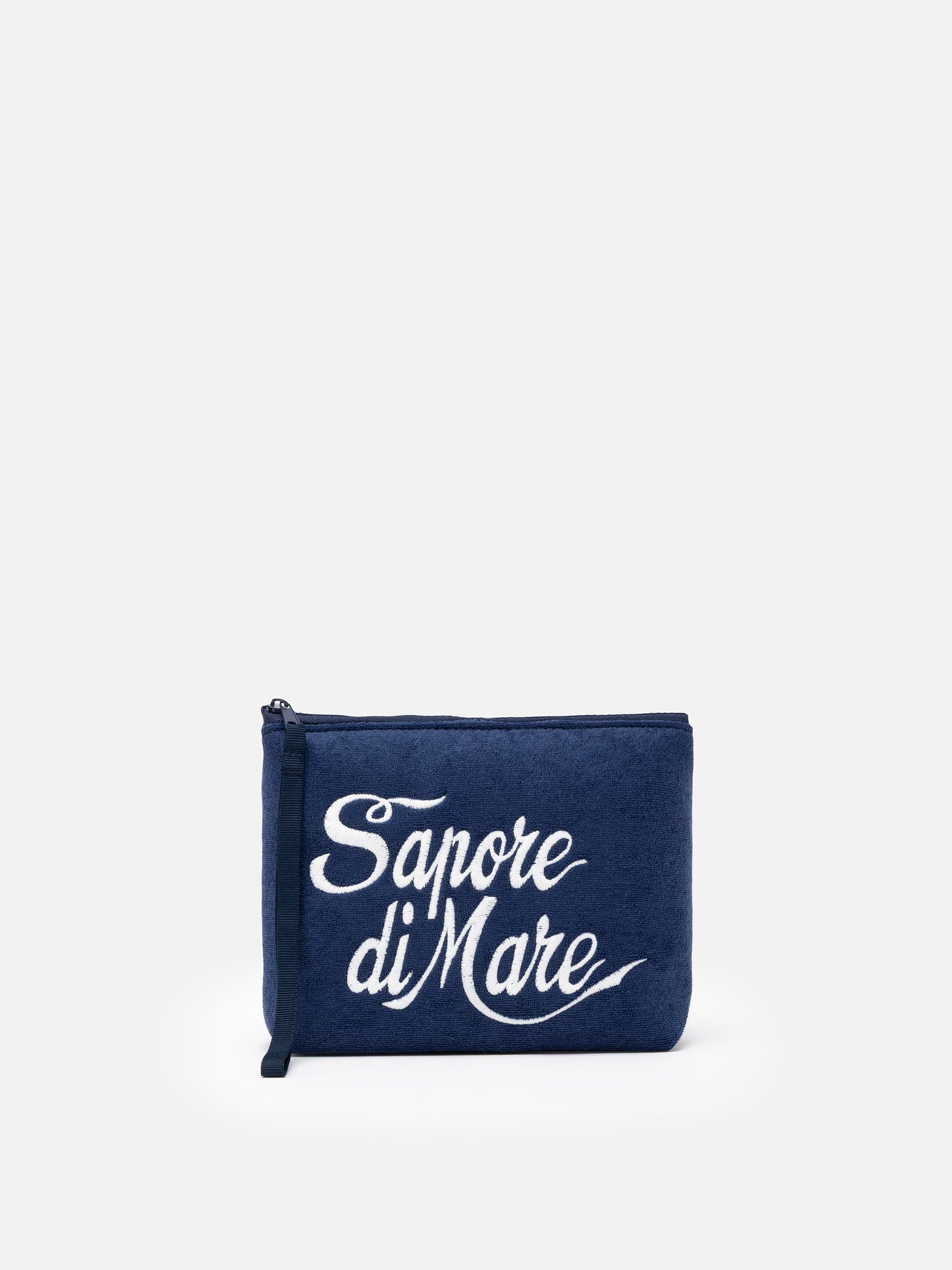 Pochette Aline in spugna blu con ricamo Sapore di Mare | SAPORE DI MARE SPECIAL EDITION