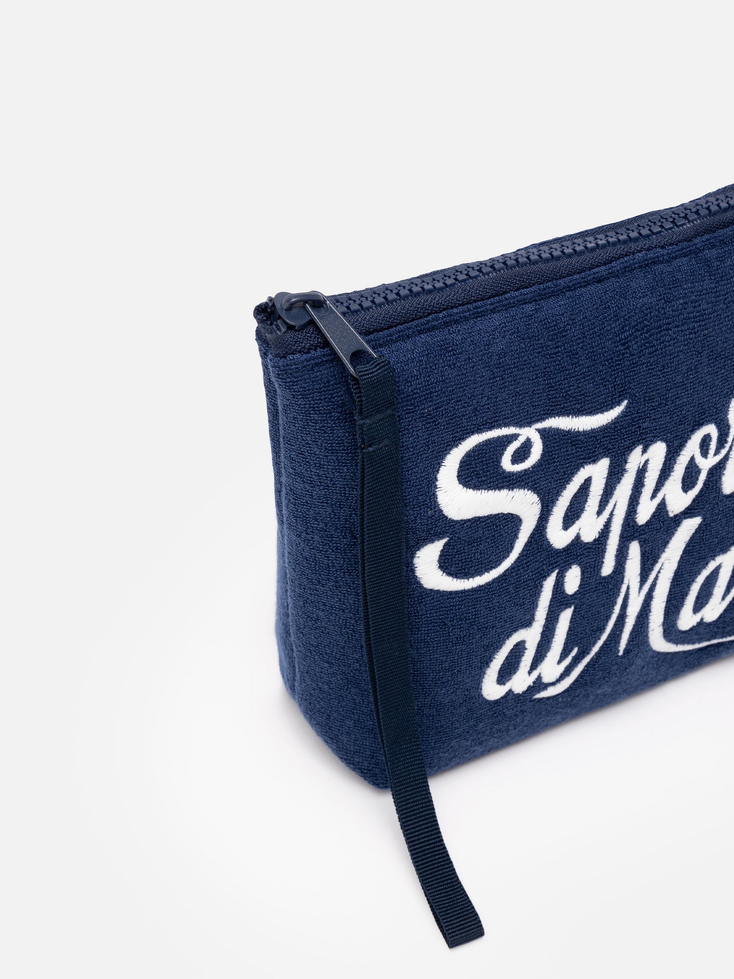 Pochette Aline in spugna blu con ricamo Sapore di Mare | SAPORE DI MARE SPECIAL EDITION
