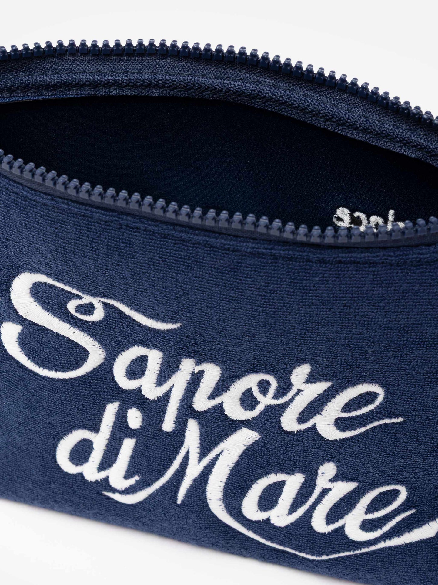 Pochette Aline in spugna blu con ricamo Sapore di Mare | SAPORE DI MARE SPECIAL EDITION