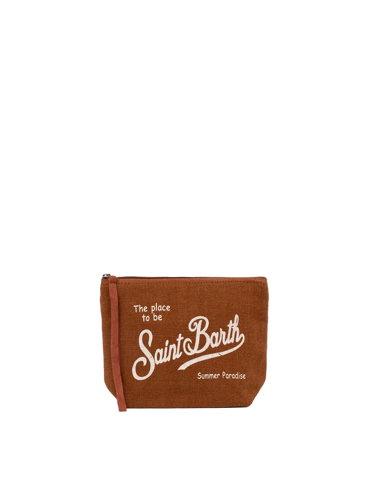 Pochette Aline in lino marrone