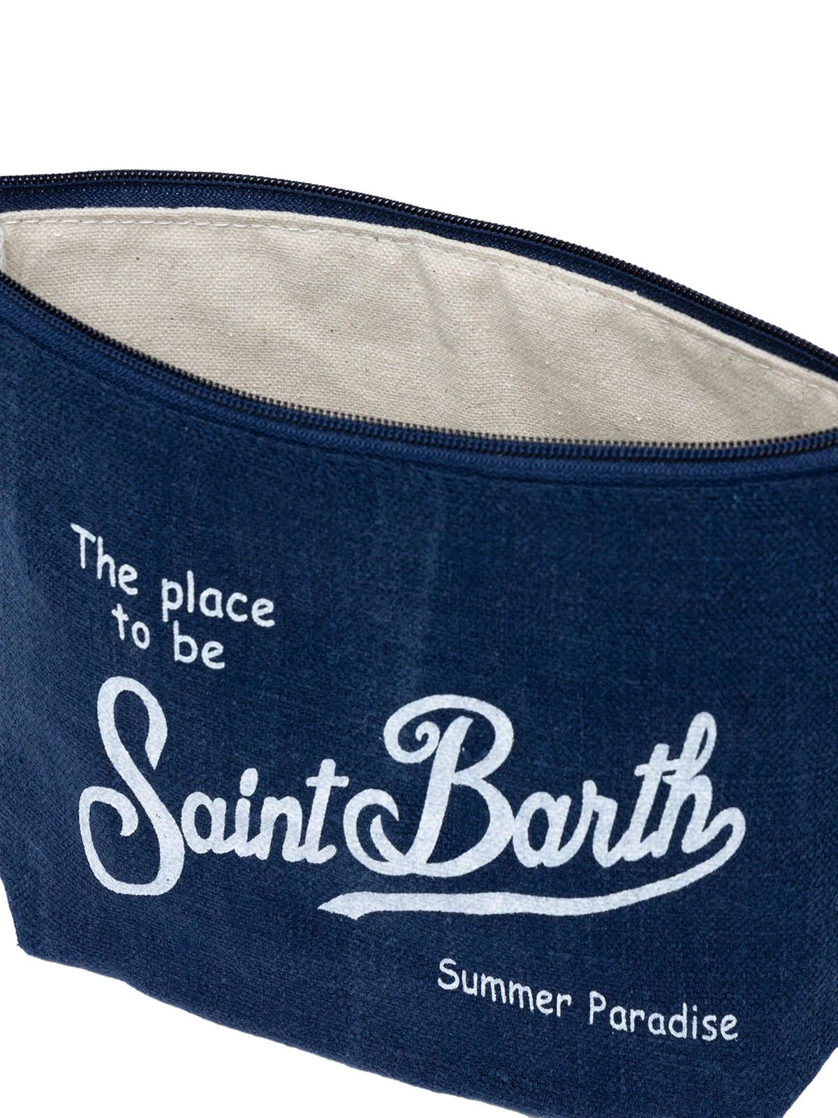 Aline navy blue linen pochette - MC2 Saint Barth