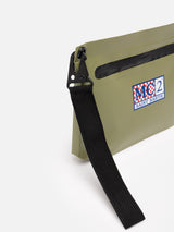 Aline military green water-resistant pochette