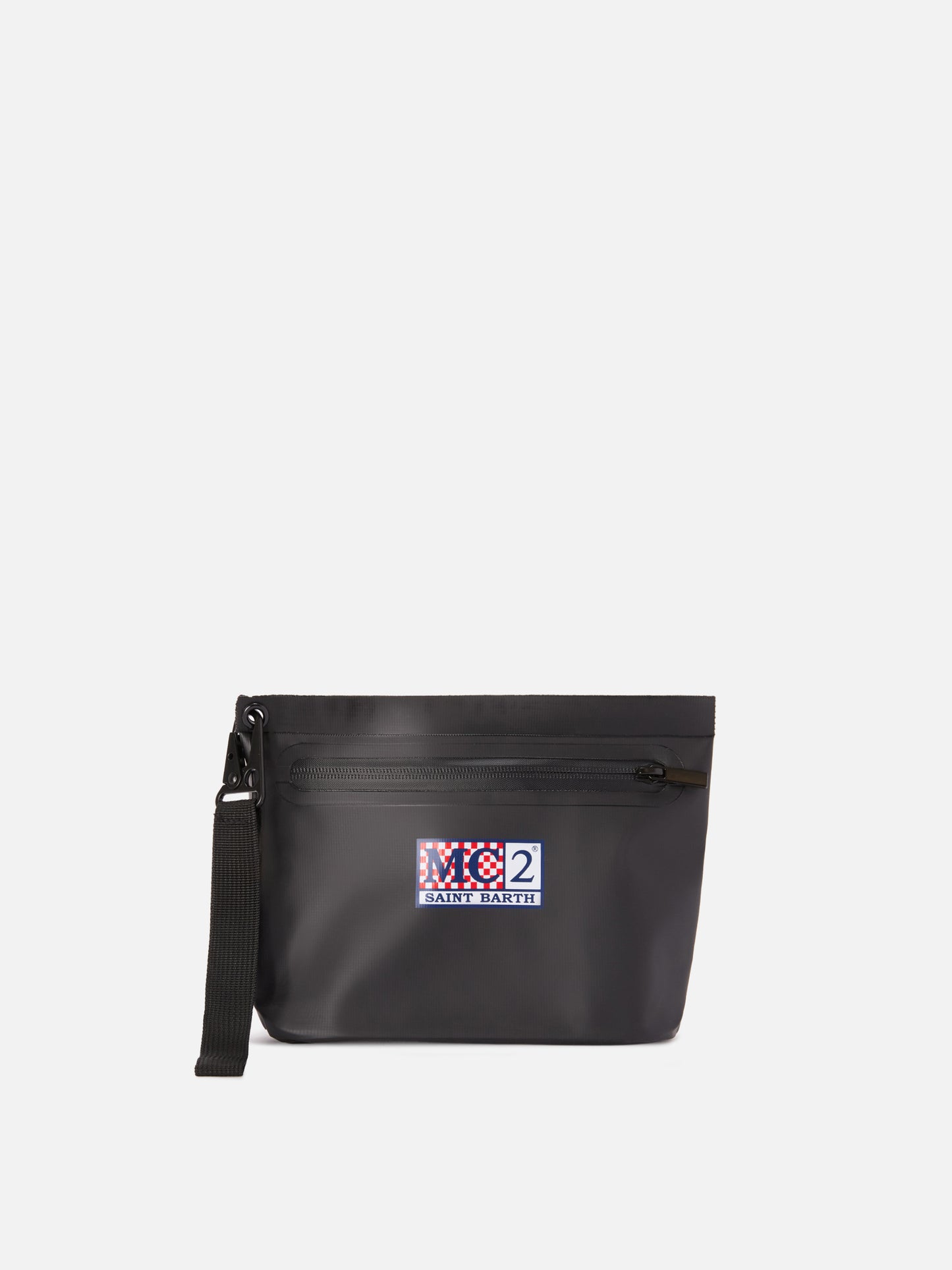 Aline Aqua Pochette impermeabile in PVC nera