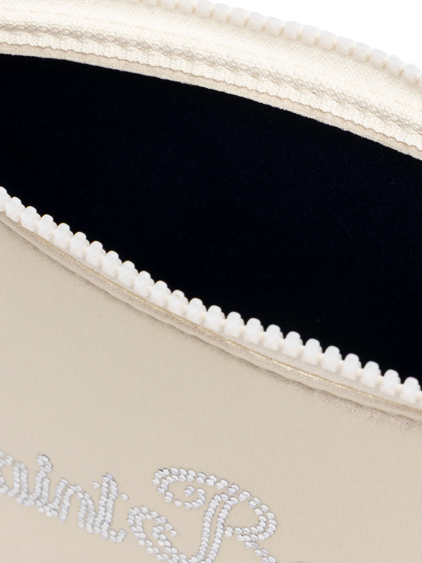 Aline Shiny beige pochette with rhinestones - MC2 Saint Barth