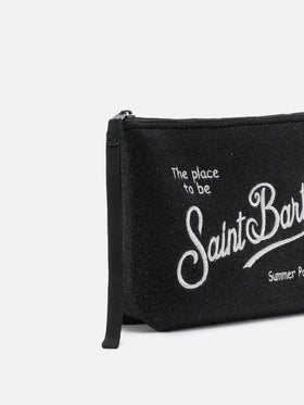 Pochette Aline Lurex nera con effetto lurex