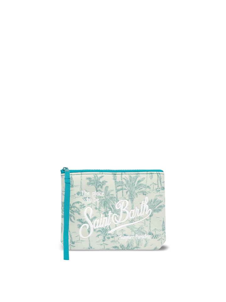 Aline Lurex-Pochette mit Toile-de-Jouy-Print