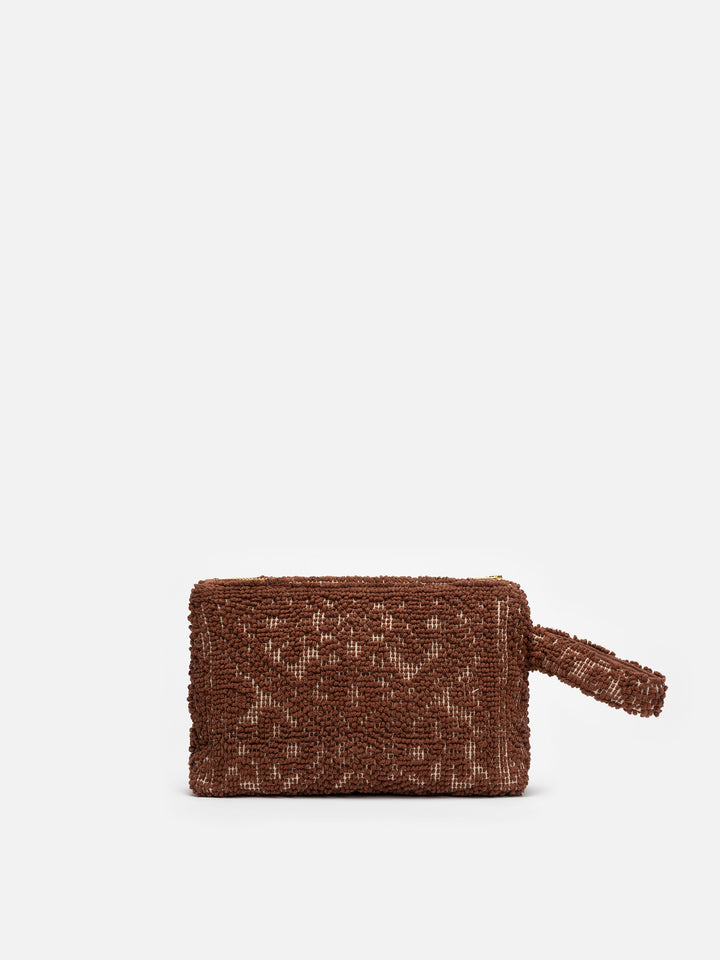 Aline Tufting braune Baumwollpochette