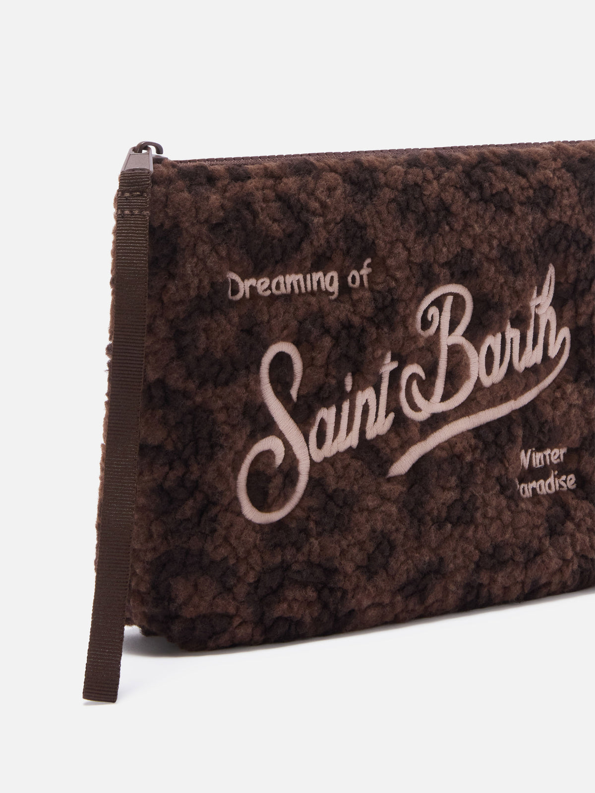 Aline teddy pochette with leopard print