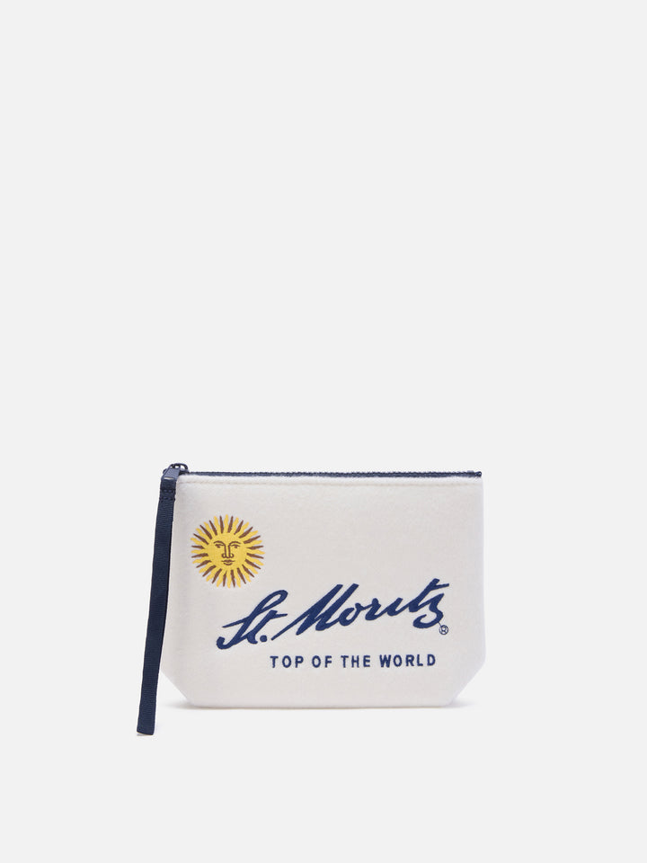 Off-white Aline Filz-pochette mit St. Moritz-Stickerei | Special edition 