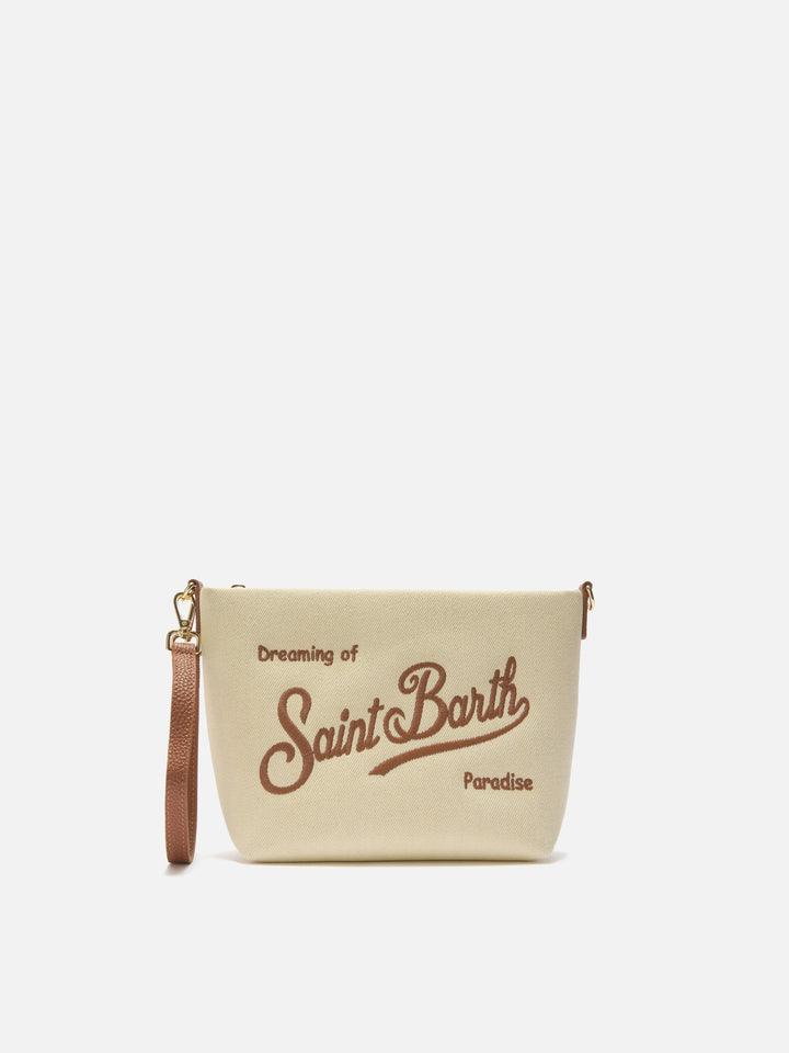 Aline bag in canvas with leather details