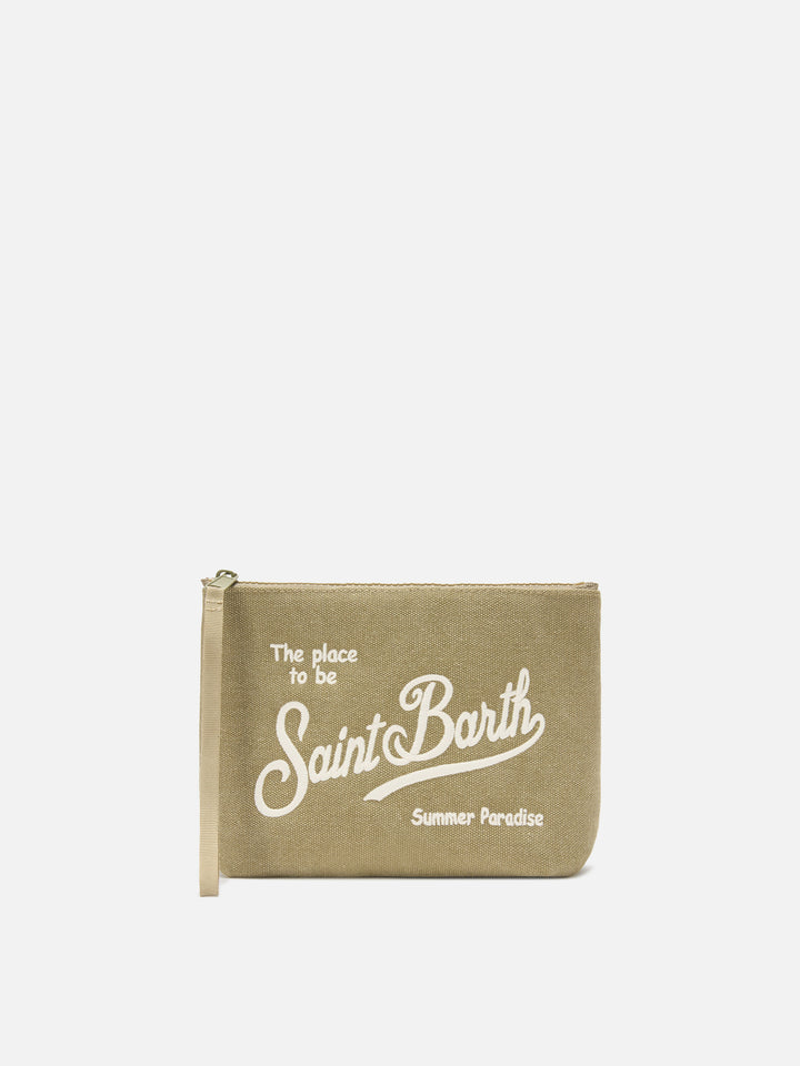 Aline brown canvas pouch