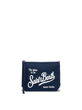 Aline marineblaue Scuba-Pochette Aline