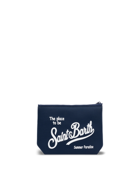 Aline marineblaue Scuba-Pochette Aline