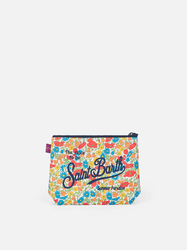 Pochette scuba Aline con stampa Poppy &amp; Daisy | REALIZZATA CON TESSUTO LIBERTY