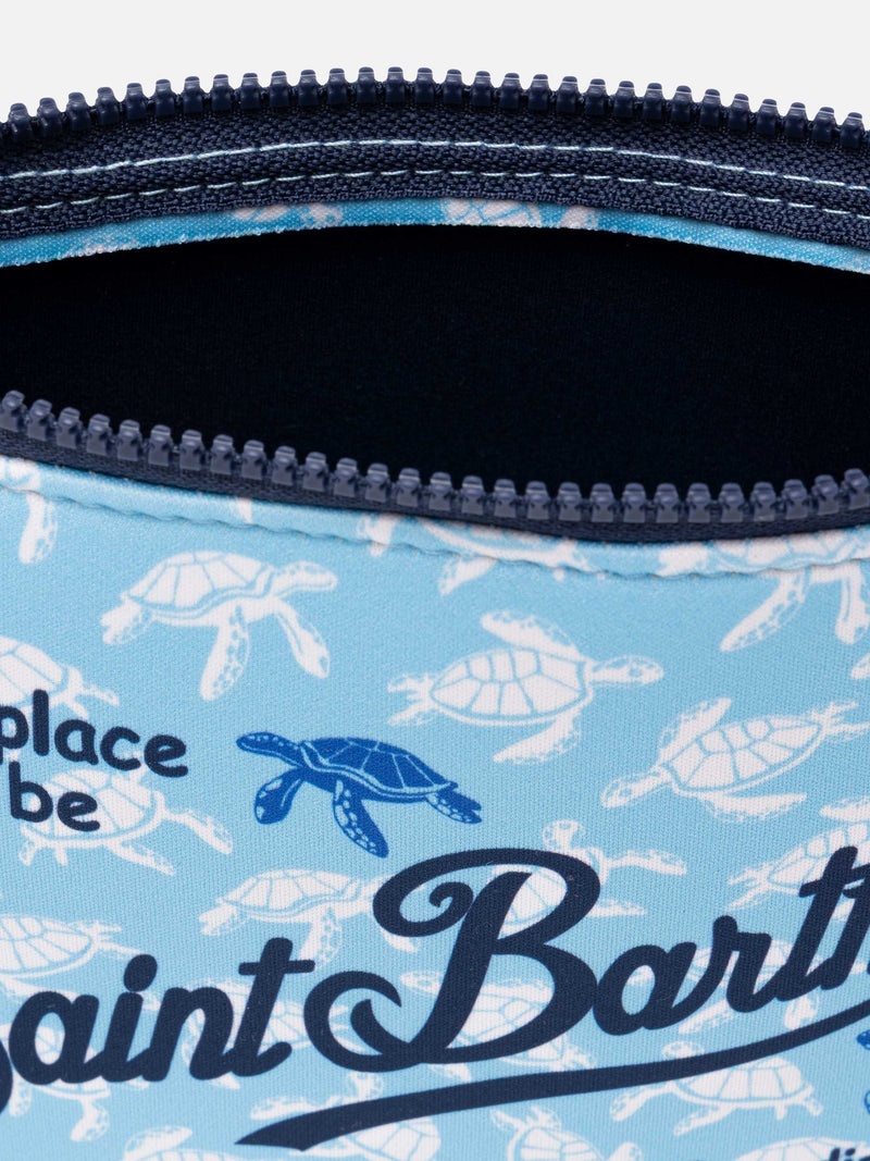 Aline scuba pochette with turtles print