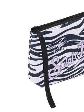 Aline Scuba-Pochette mit Zebra-Print