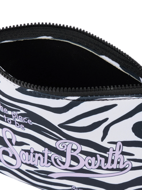 Aline Scuba-Pochette mit Zebra-Print