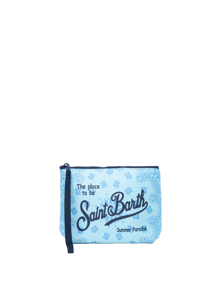 Pochette Aline in scuba con stampa bandana