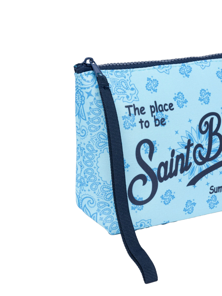 Pochette Aline in scuba con stampa bandana