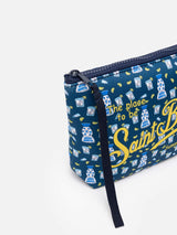 Aline Scuba-Pochette mit Spirituosen-Print