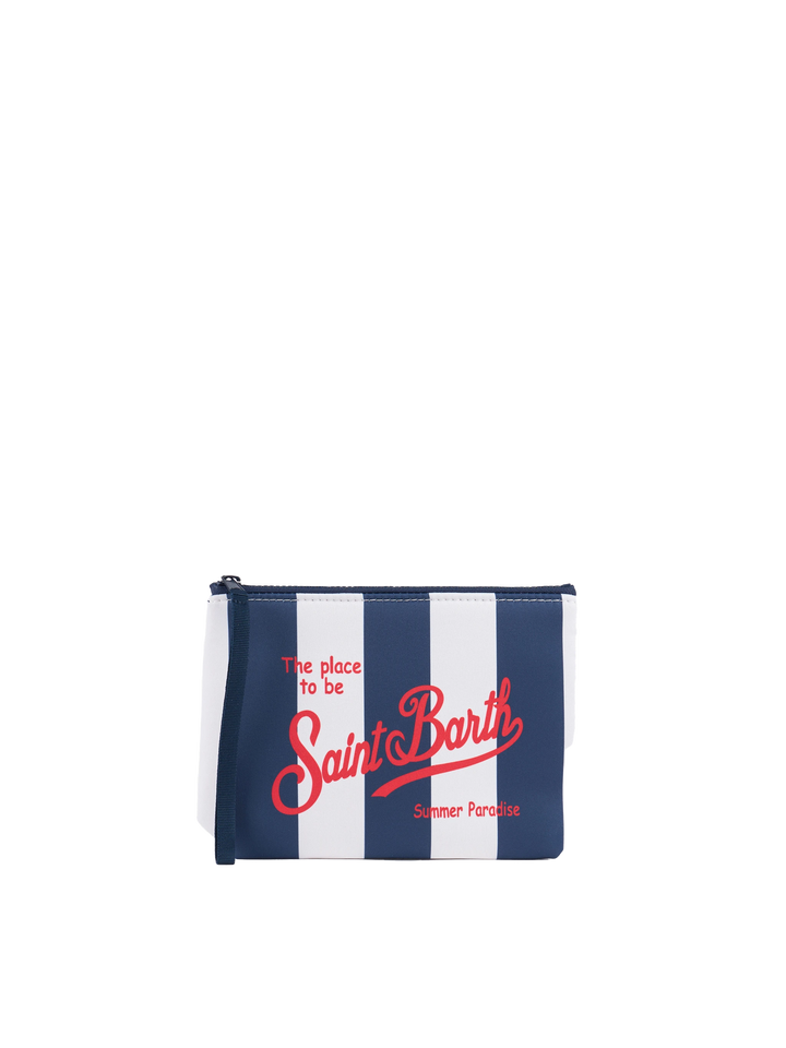 Aline Scuba-Pochette mit Streifendruck