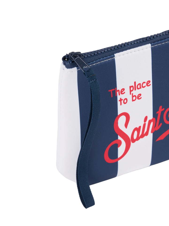 Aline Scuba-Pochette mit Streifendruck