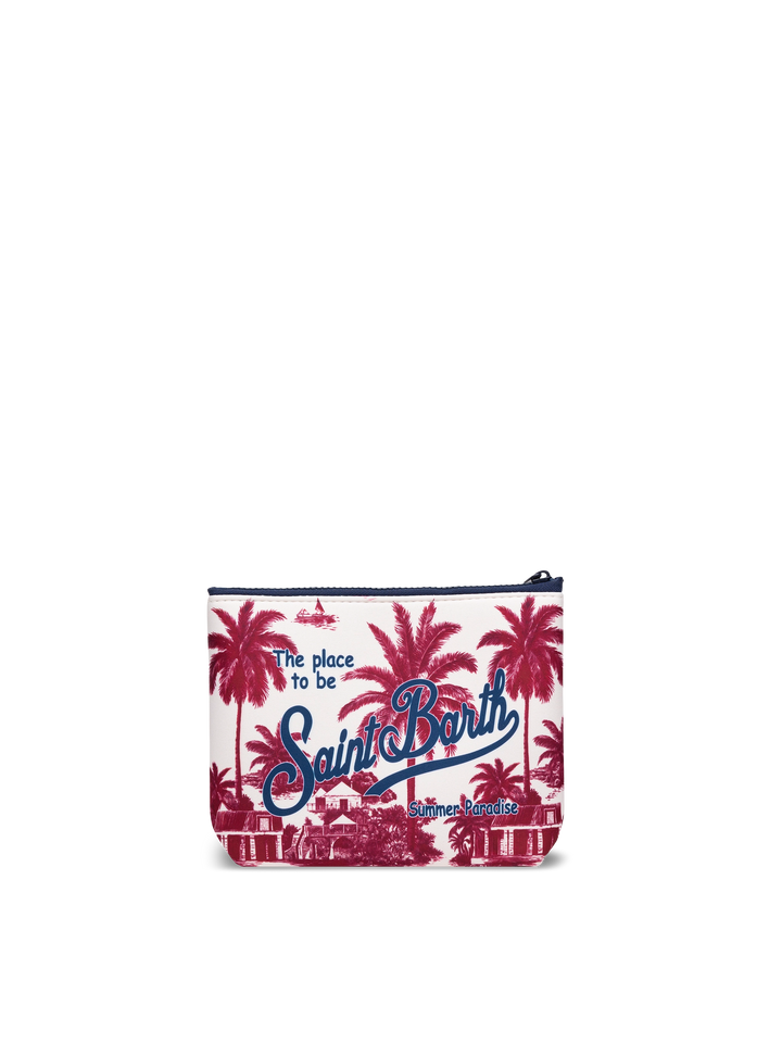 Aline scuba pochette with toile de jouy print | AI CO-CREATED DESIGN BY RICKDICK - POWERED BY RED-EYE