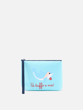 Pouch Aline in scuba con stampa Dolphin Un tuffo e via! | Edición Especial 