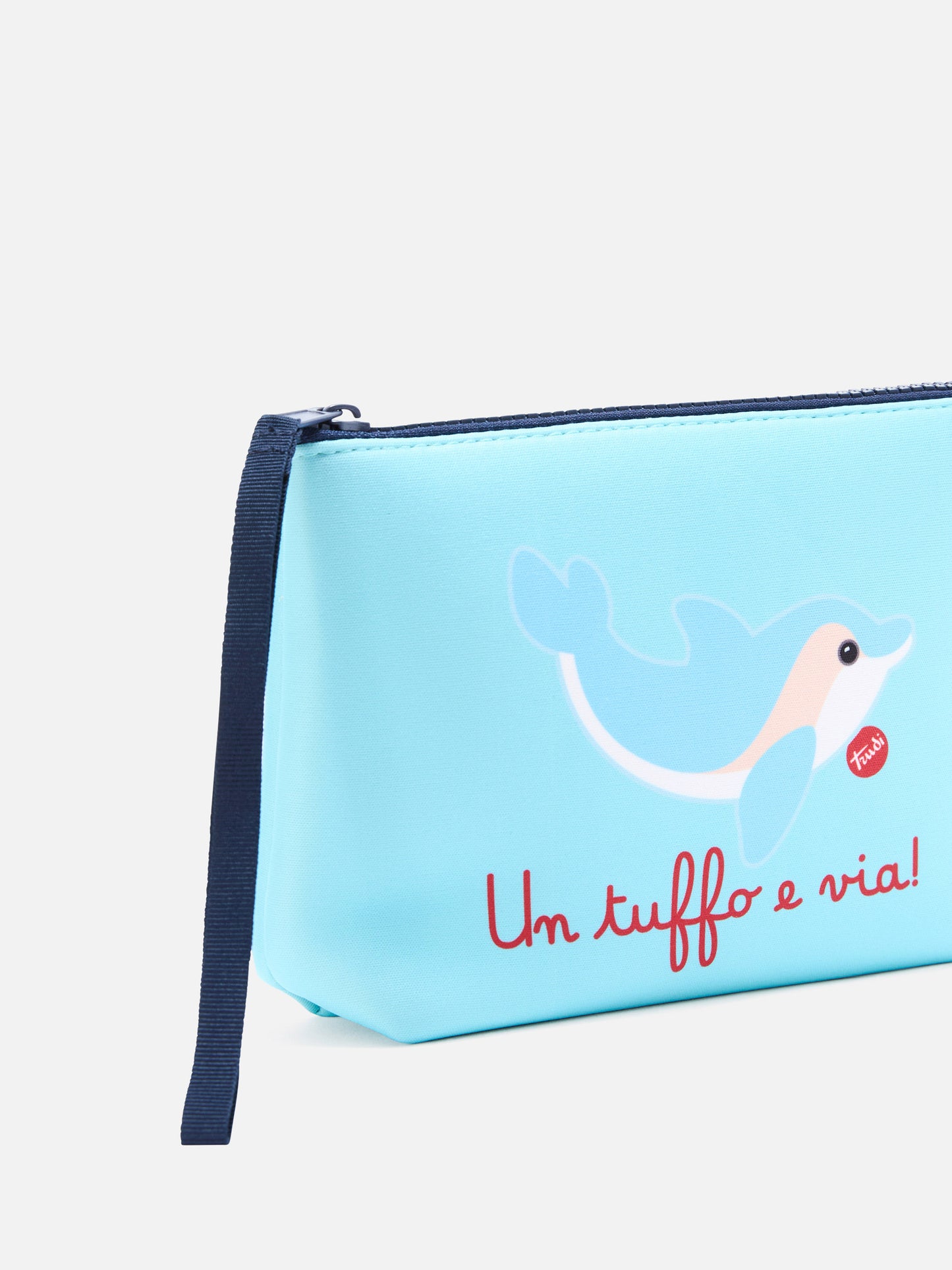 Pouch Aline in scuba con stampa Dolphin Un tuffo e via! | Edición Especial 
