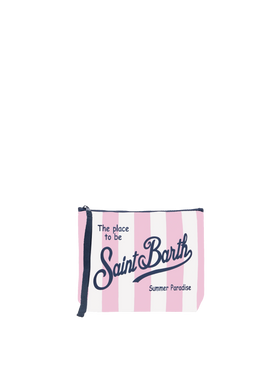 Aline scuba pochette with striped print