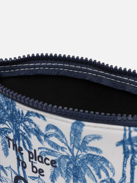 Pochette Aline in scuba con stampa toile de jouy