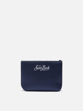 Pochette Aline in scuba blu con ricamo Cigarette Racing Team | Special Edition