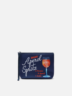 Pochette Aline in scuba con stampa Ricetta Spritz
