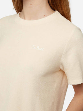 Beige terry cotton t-shirt Aleja