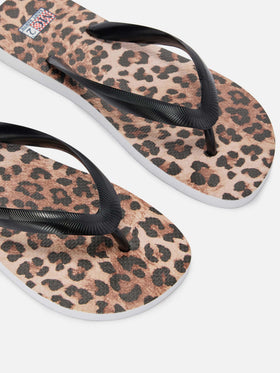 Infradito Alma slip-on in gomma con stampa leopardata