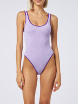 Woman lilac crinkle one piece swimsuit | MELISSA SATTA SPECIAL EDITION