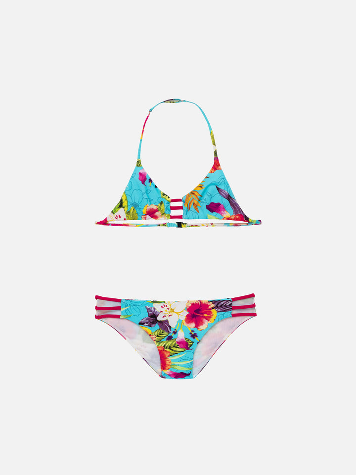 Girl bikini ibiscus print